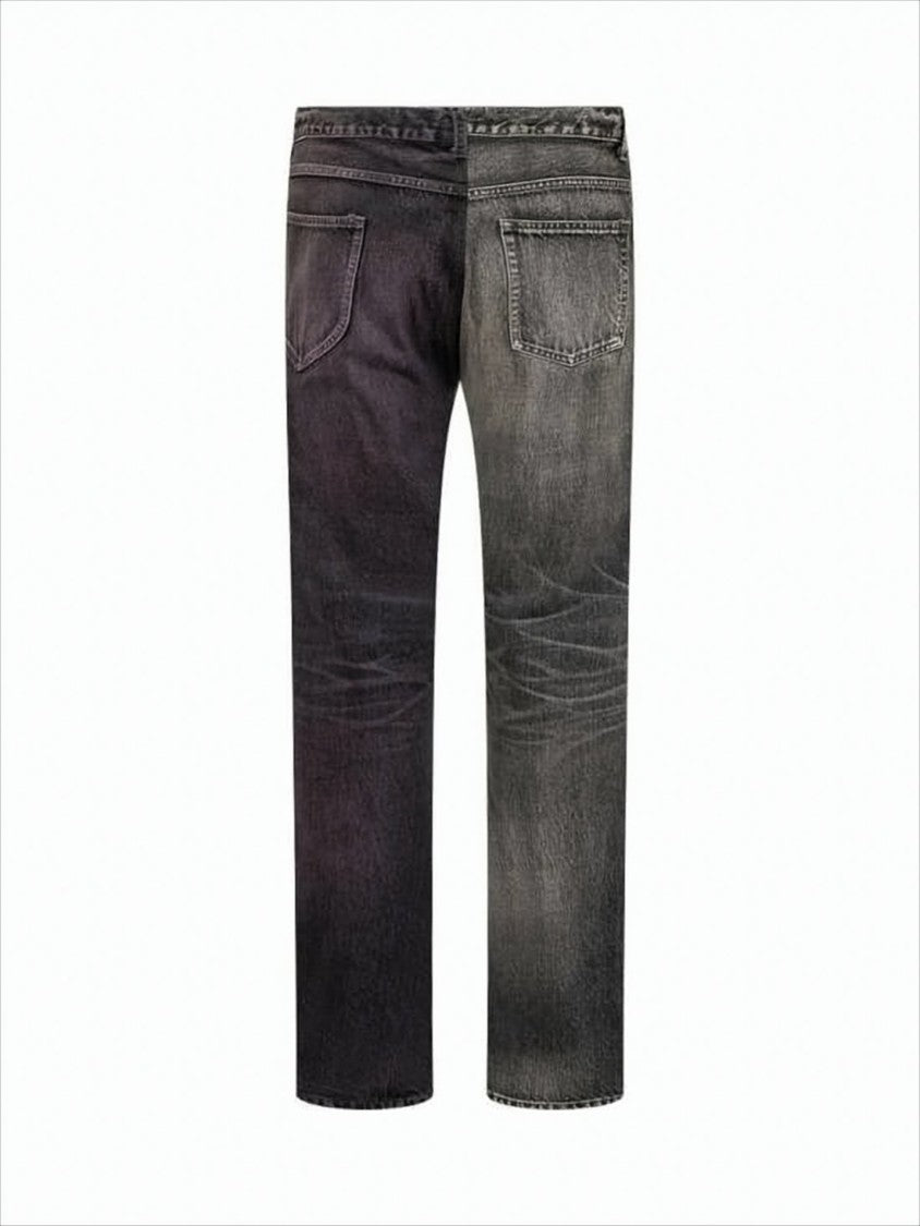 Maison Mihara Yasuhiro Patchwork Denim Pants With Five-Pocket Styling
