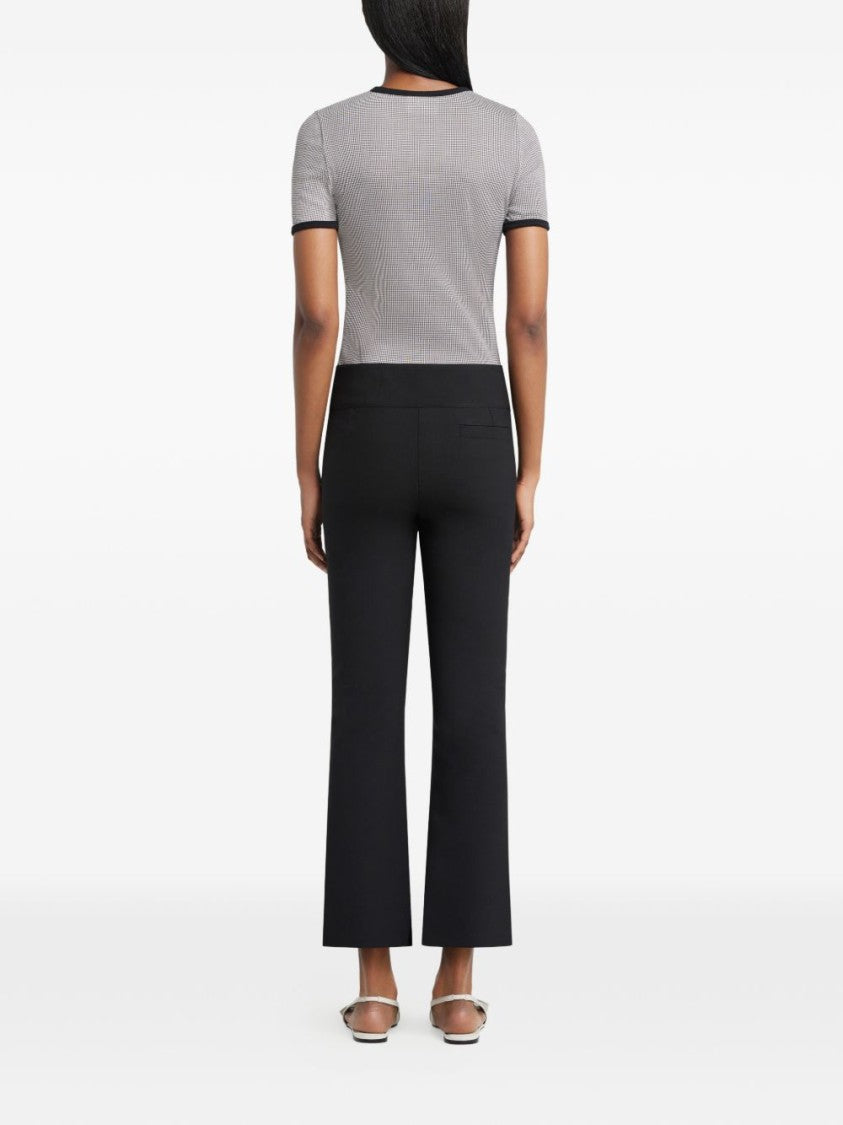 Courrèges Fitted Short-Sleeved Top With Houndstooth Pattern