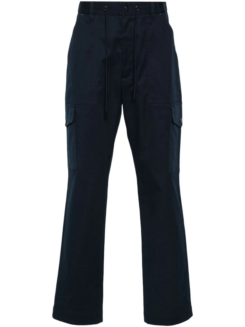 Moncler Blue Pantalone Sportivo Stretch Gabardine Trousers