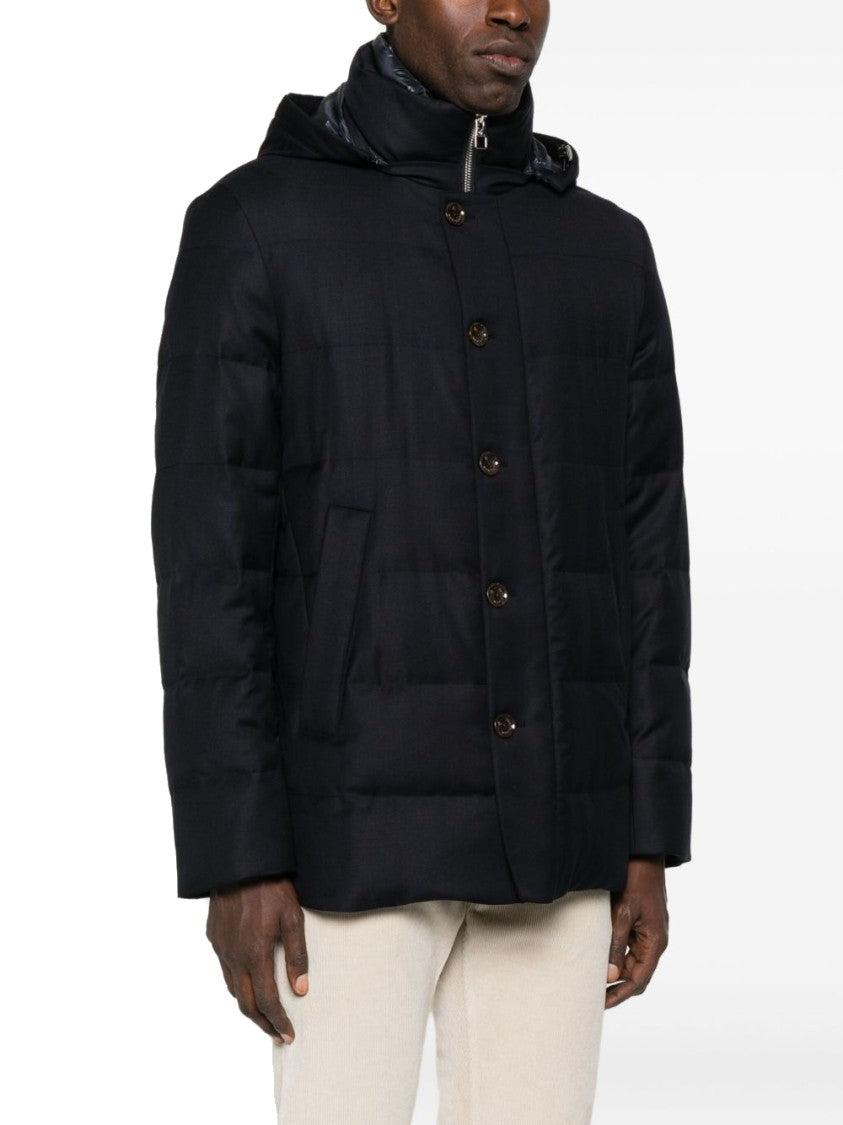 Montecore Long Hooded Padded Coat With Quilted Structure