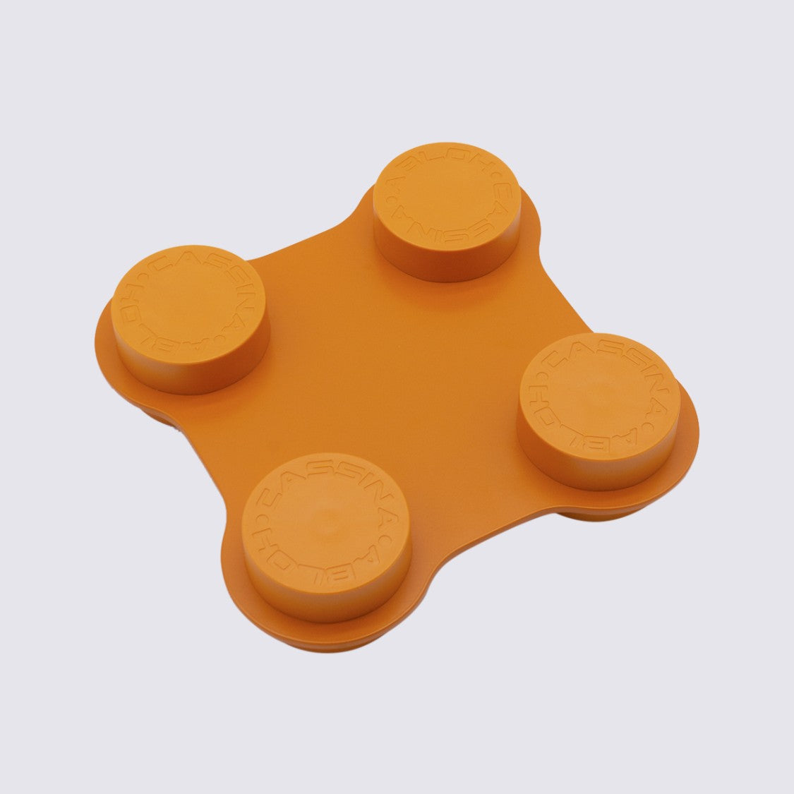 Cassina Square Orange Accessory With Cylindrical Protrusions