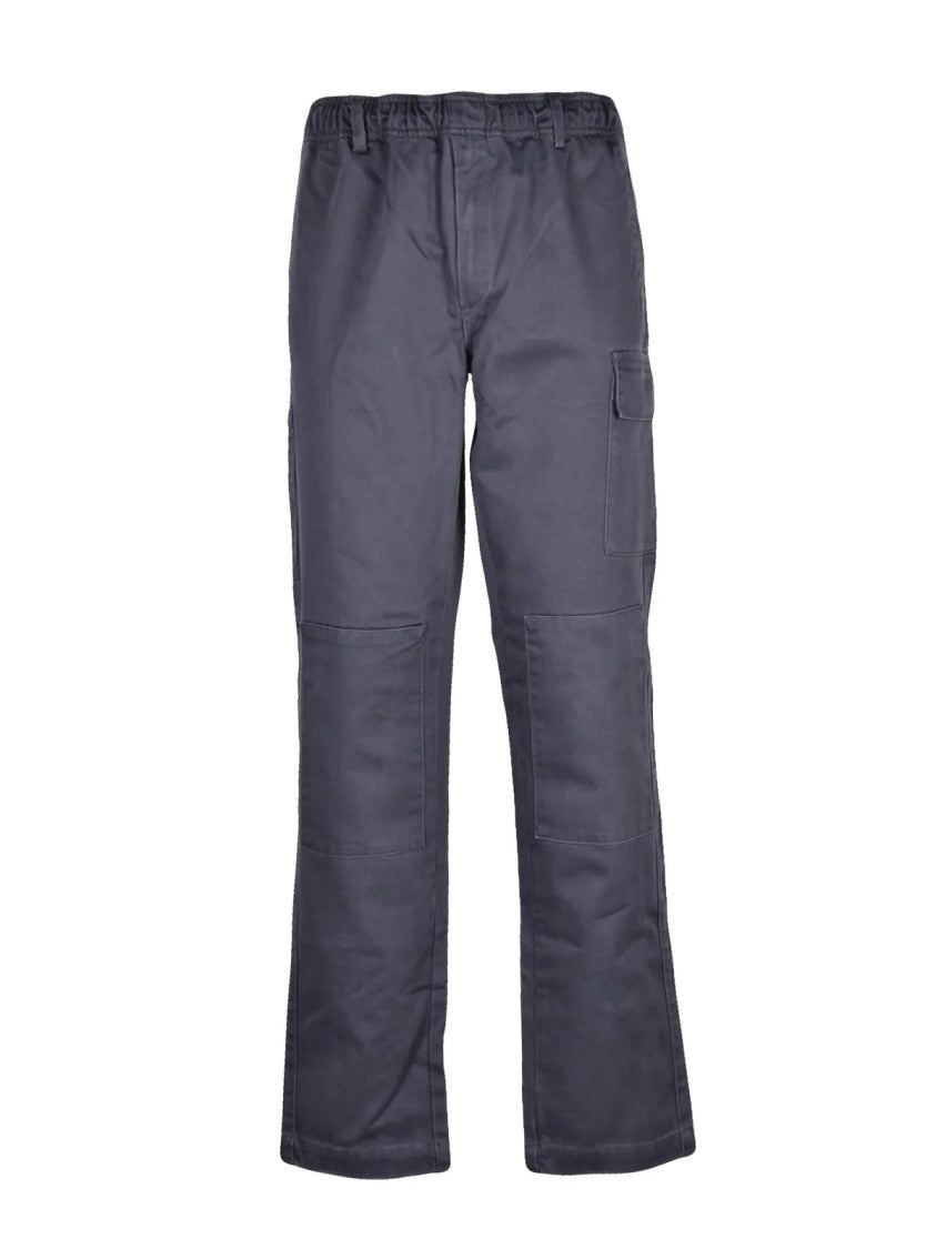Gr10k Grey Elastic Waistband Stretch Cotton Cargo Pants