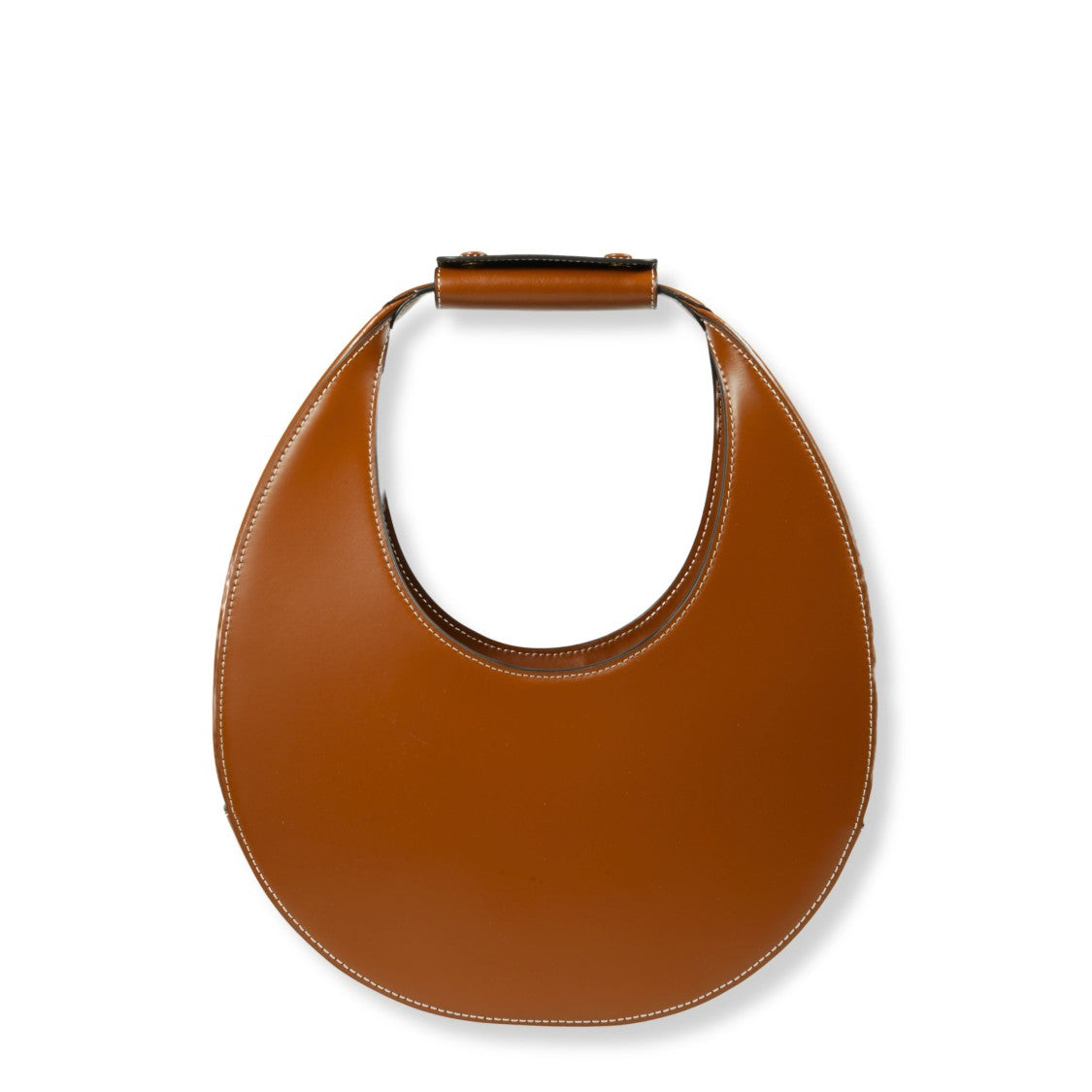 Staud Crescent-Shaped Leather Shoulder Bag With Removable Handle