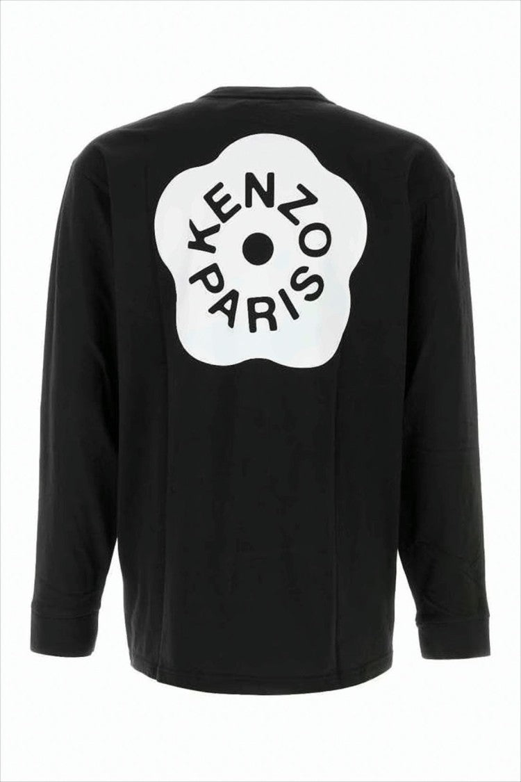 Kenzo Relaxed Fit Long-Sleeve T-Shirt With Floral Graphics