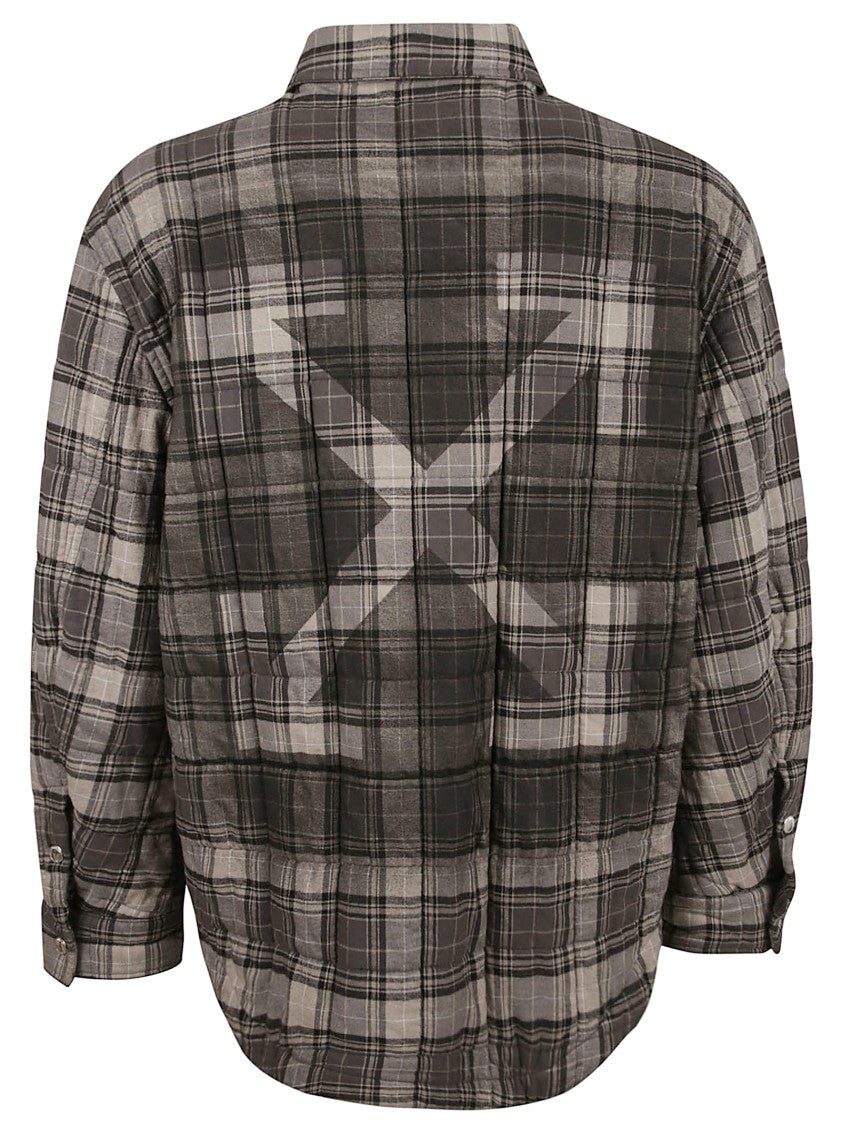 Off-White Check-Patterned Flannel Padded Overshirt