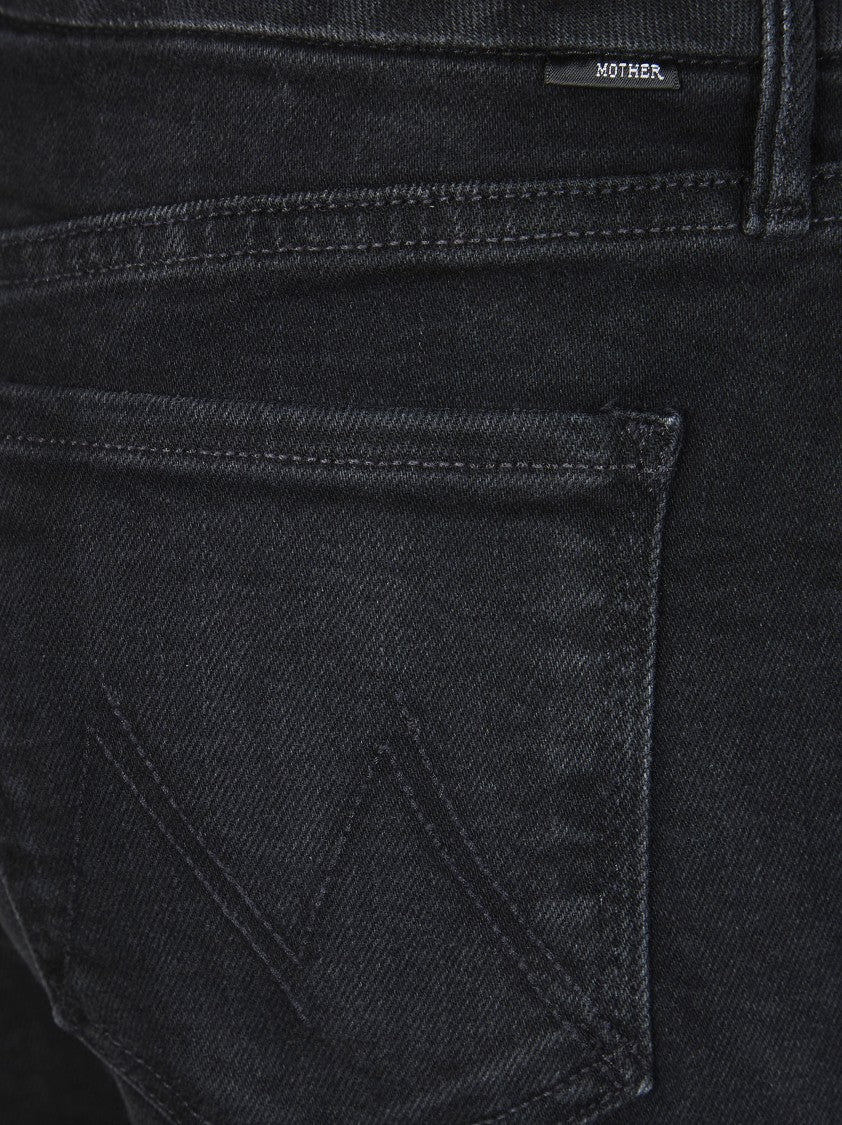 Mother Faded Black Roller Faded Denim Jeans