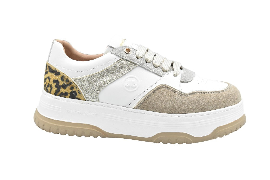 Janet & Janet Platform Sneakers With Leopard Print