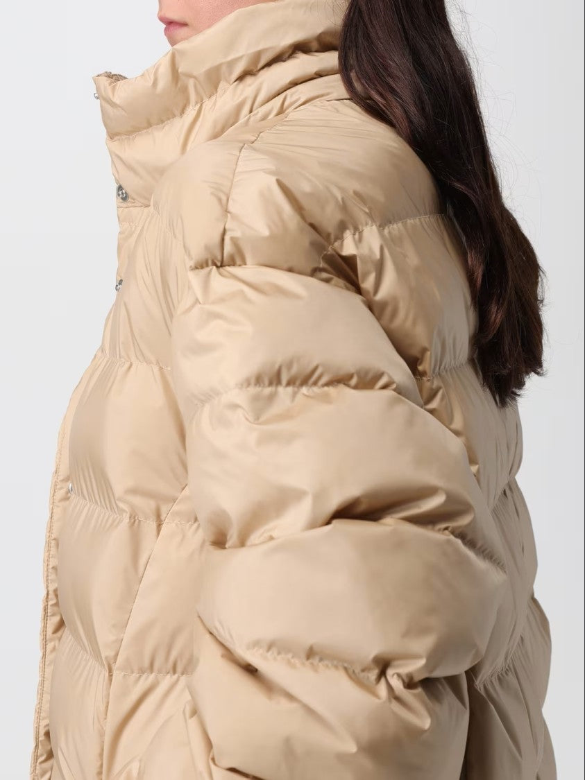 Max Mara Quilted Lightweight Puffer Coat With High Collar