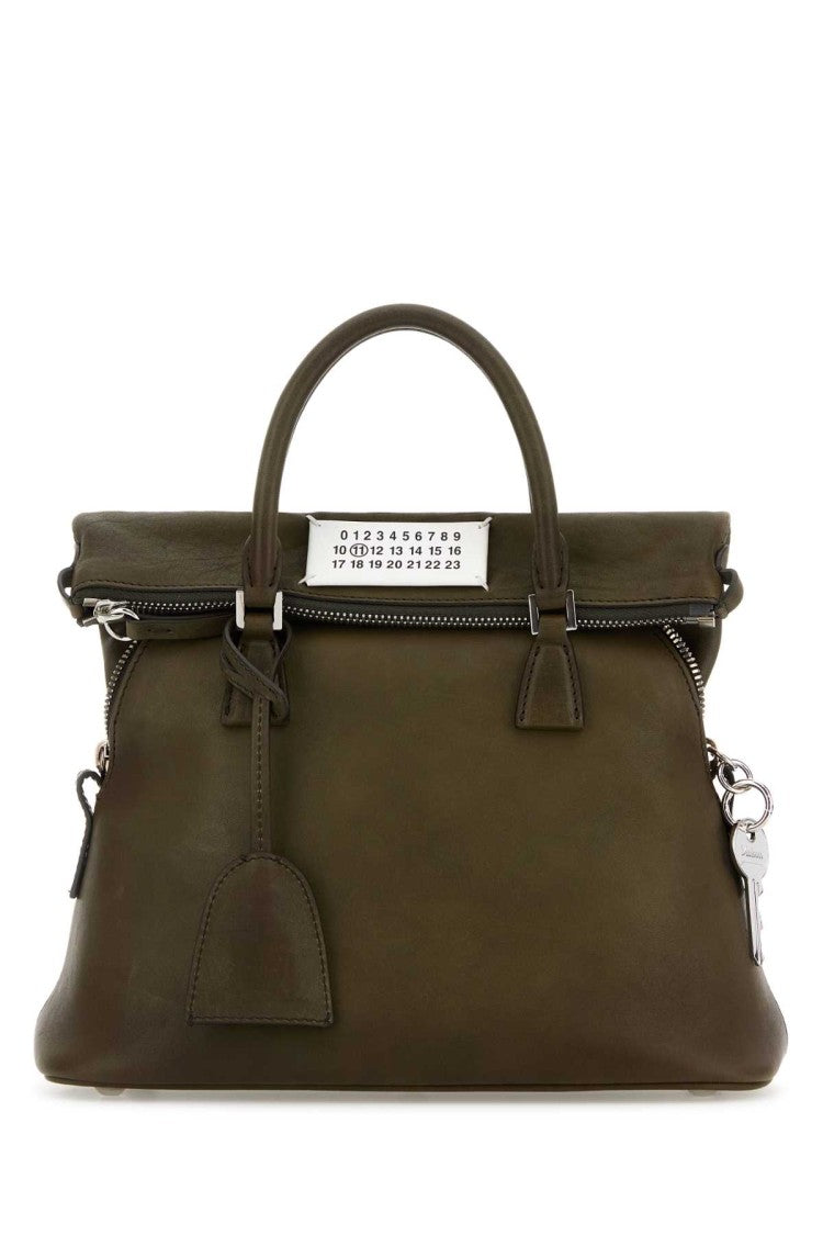 Maison Margiela Olive Green Leather Mini 5Ac Handbag