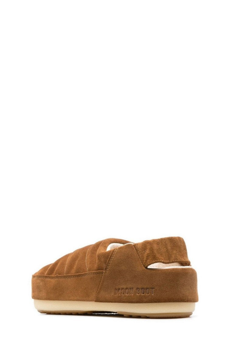 Moon Boot Cognac Leather Sandals