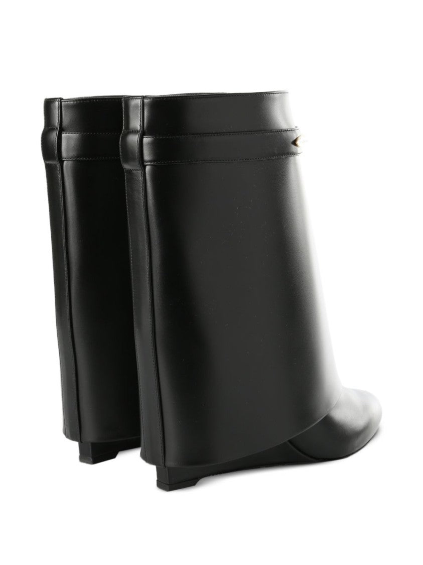 Givenchy Black Silk And Nylon Lug Boots
