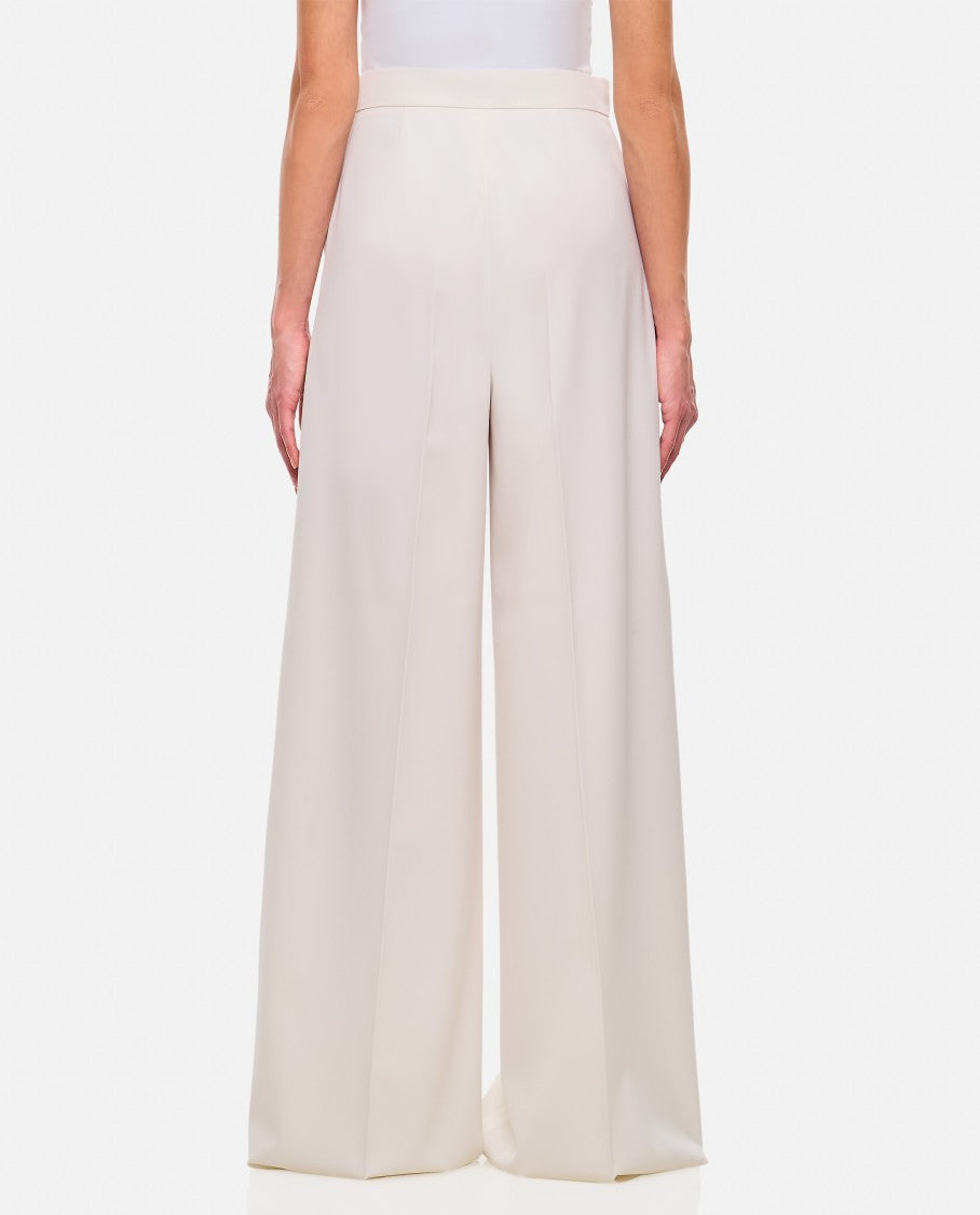 Max Mara White Ninfa Wide Leg Trousers