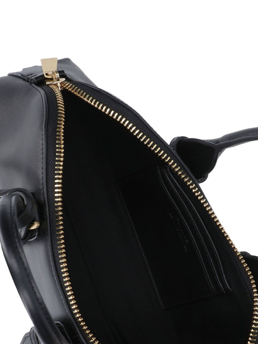 Pinko Structured Black Handbag With Minimalist Design