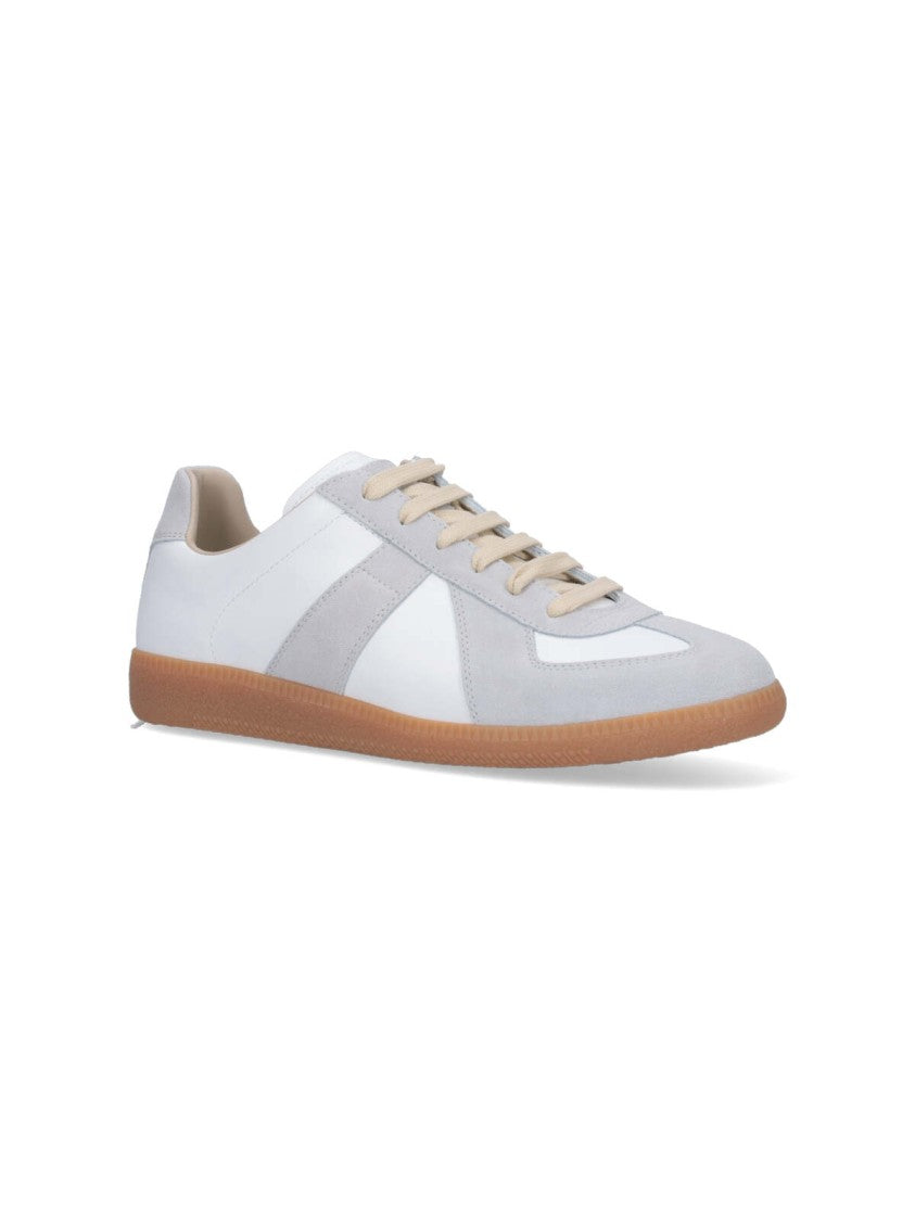 Maison Margiela "Replica" Sneakers In White Leather