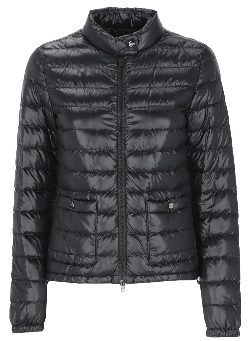 Herno Blue High Neck Quilted Down Jacket