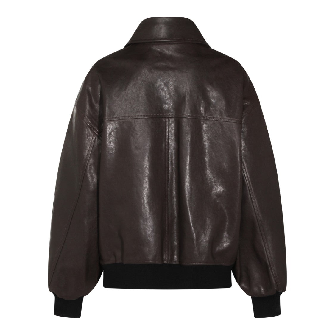 Khaite Leather Bomber Jacket