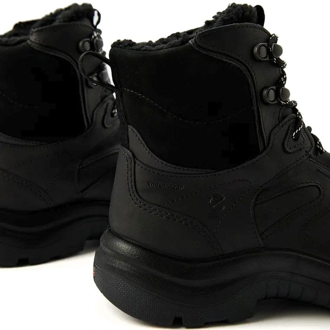 Ecco Black Offroad Offroad Insulated Rugged Tread Leather Ankle Boots