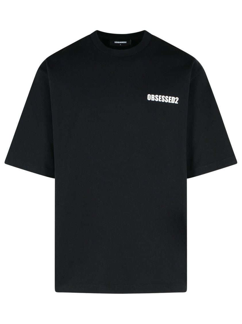 Dsquared2 'Obsessed' Black Cotton T-Shirt