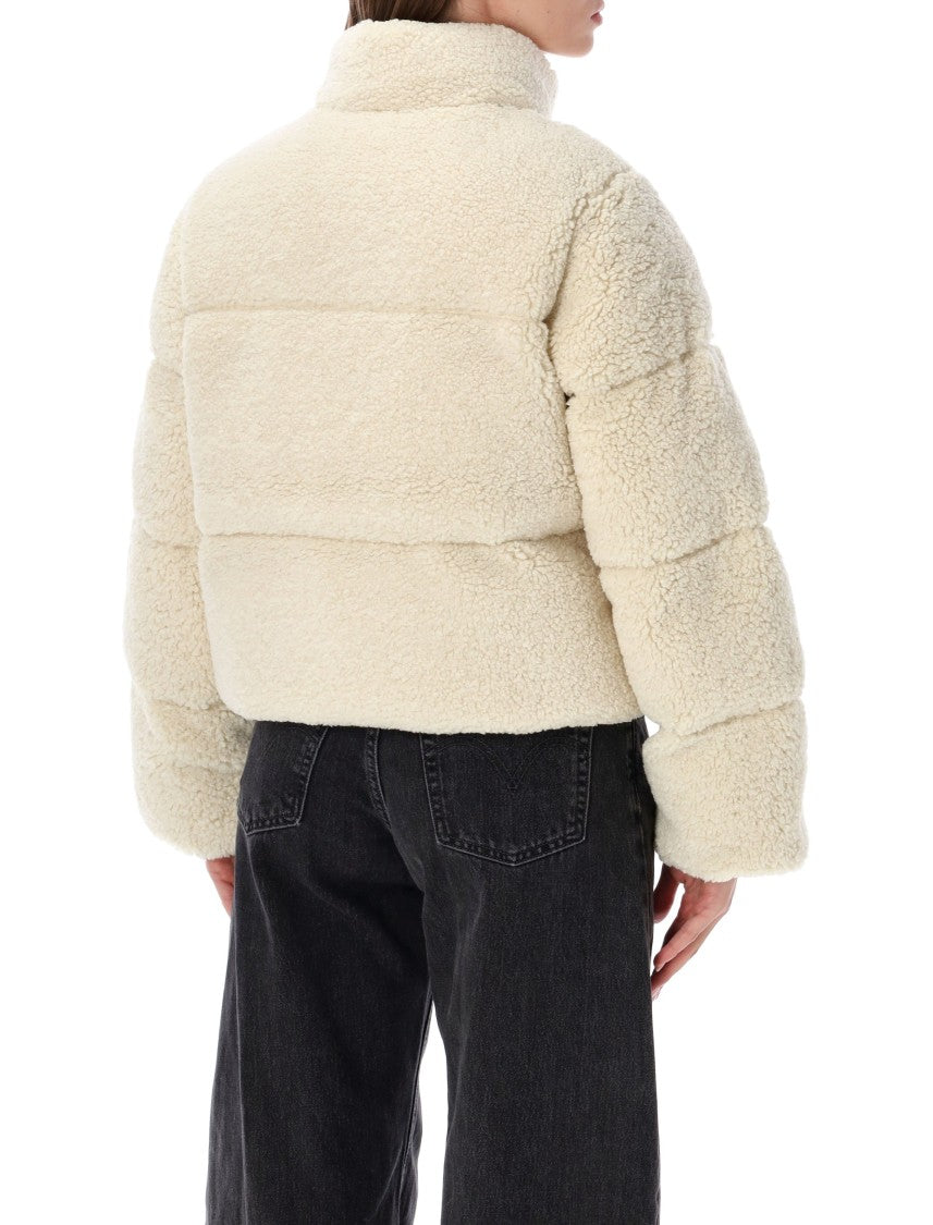 Levi's Cropped Plush Teddy Puffer Jacket
