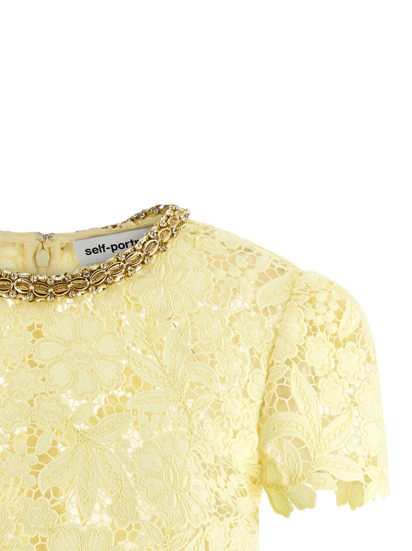 Self-Portrait 'Yellow Lace' Top