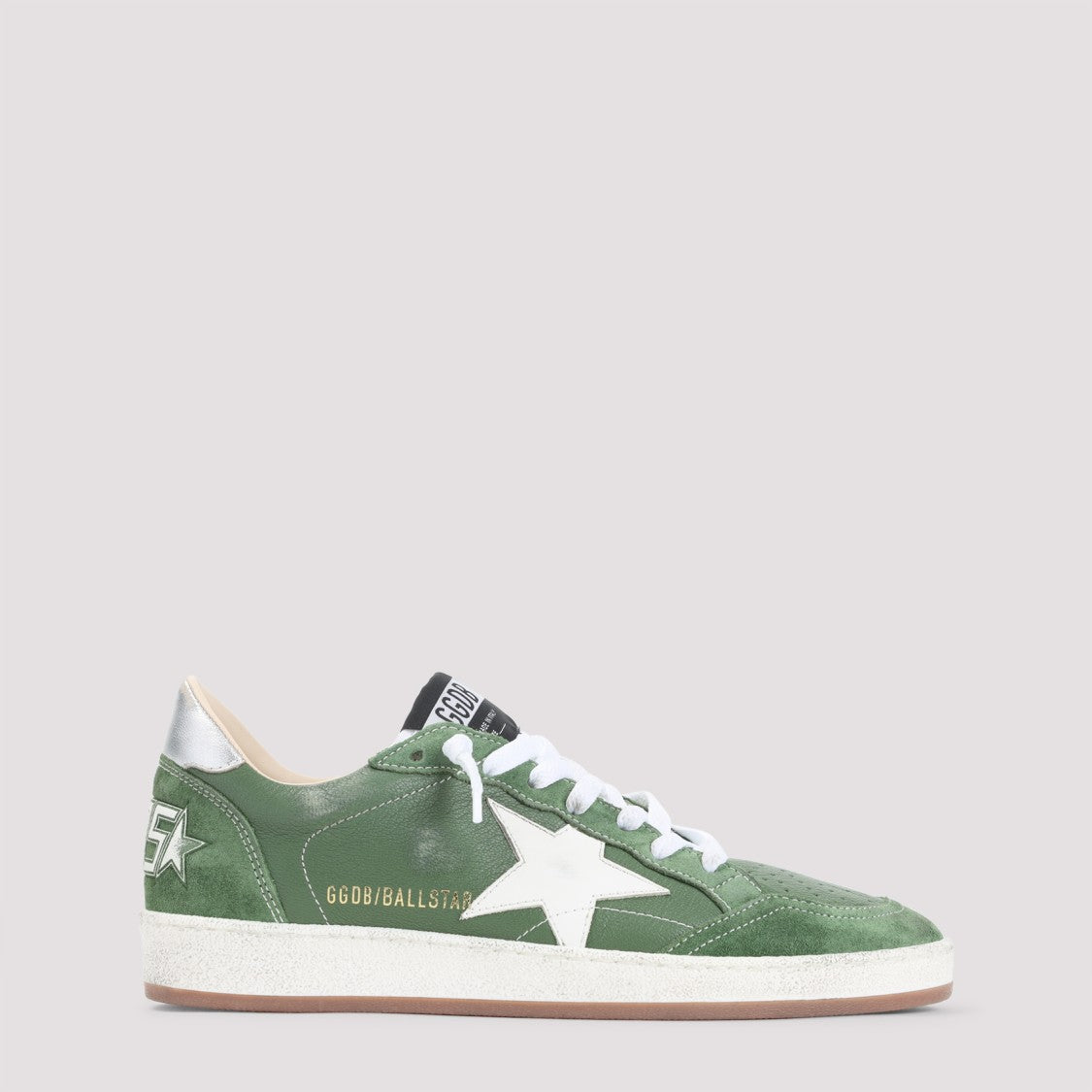 Golden Goose Ball Star Green Goat Leather Sneakers