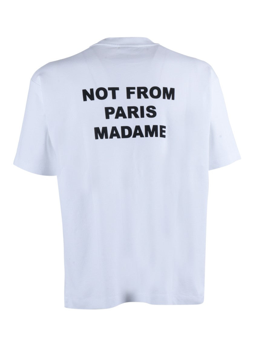 Drôle De Monsieur Optic White Bold Slogan T-Shirt