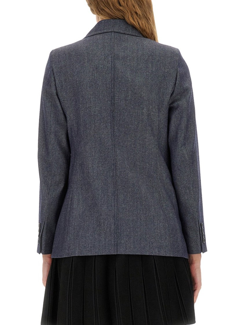 Max Mara Tailored Double-Breasted Wool Jacket With Notched Lapel