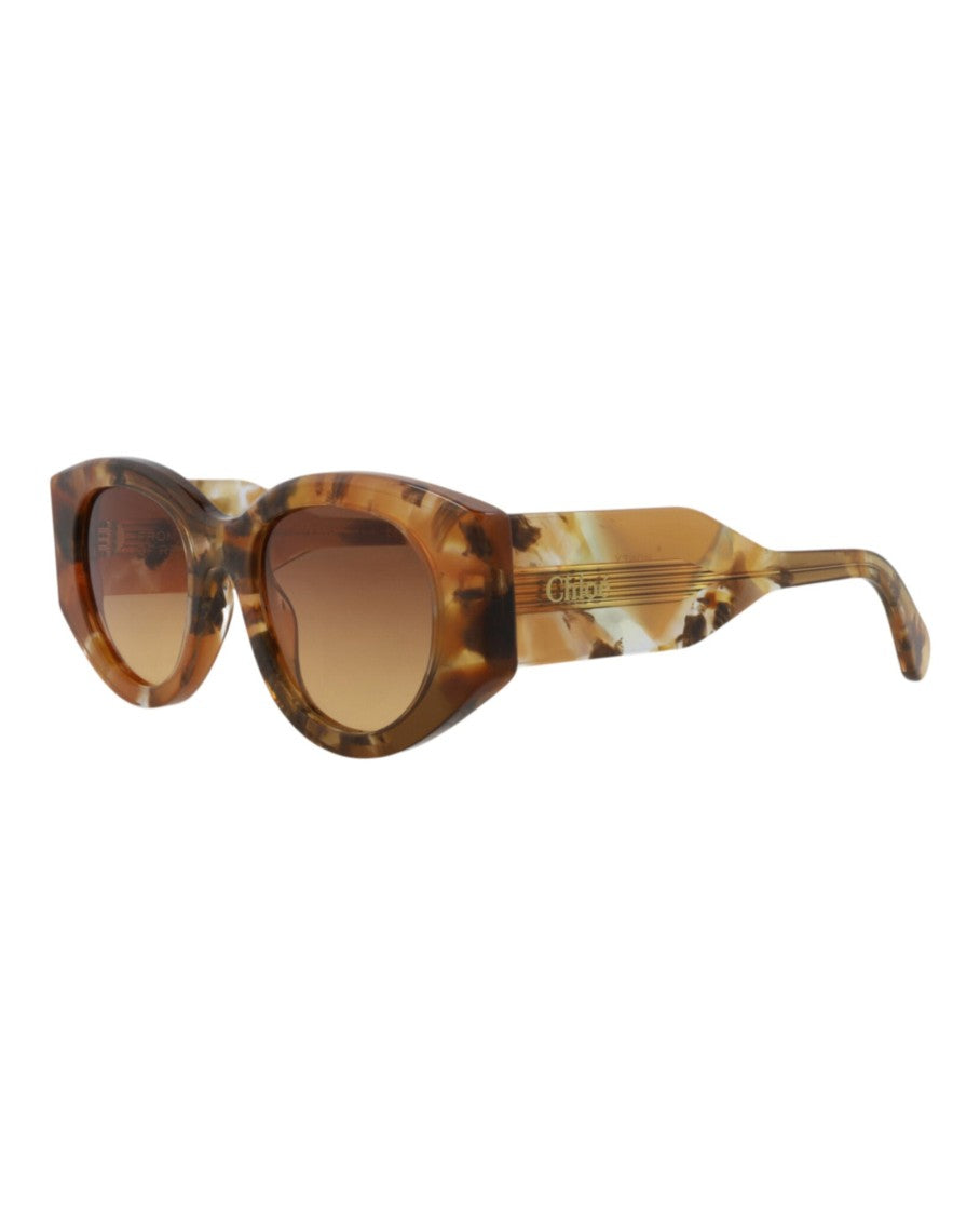 Chloé Round-Frame Recycled Acetate Sunglasses