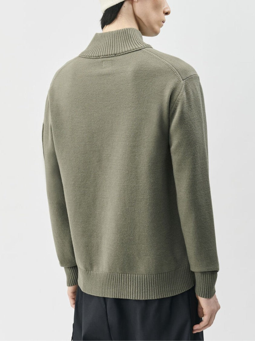 C.P. Company Metropolis Series Extrafine Merino Wool Half Zip Sweater