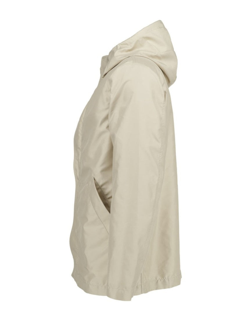 Fay Relaxed Fit Light Beige Hooded Jacket