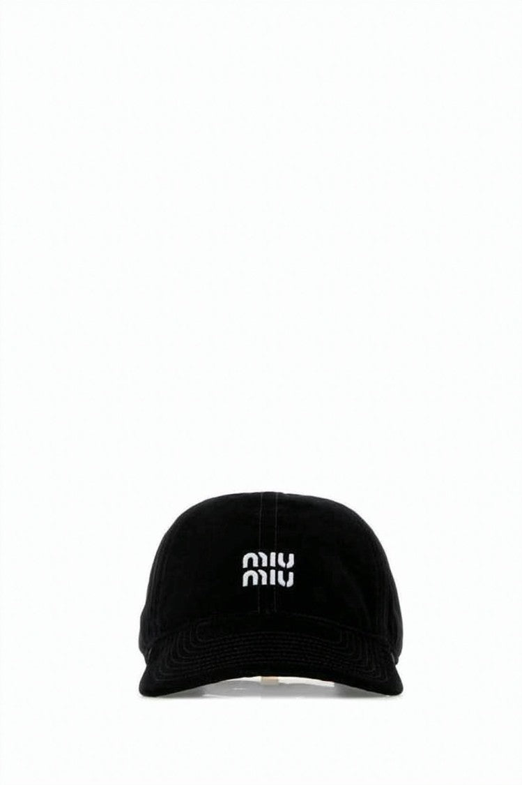 Miu Miu Structured Black Ball Cap