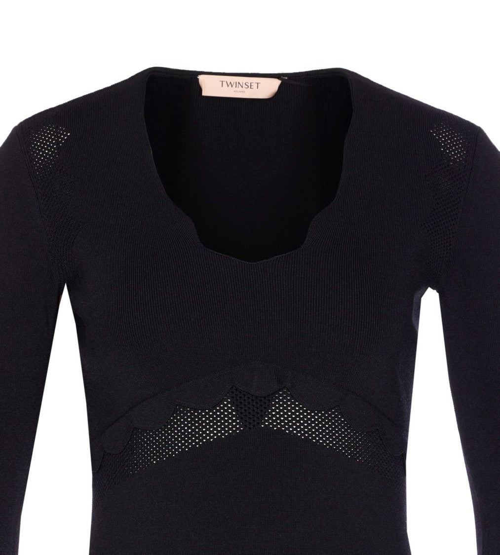 Twin-Set Tailored Neutrals Dress With Sophisticated Silhouette