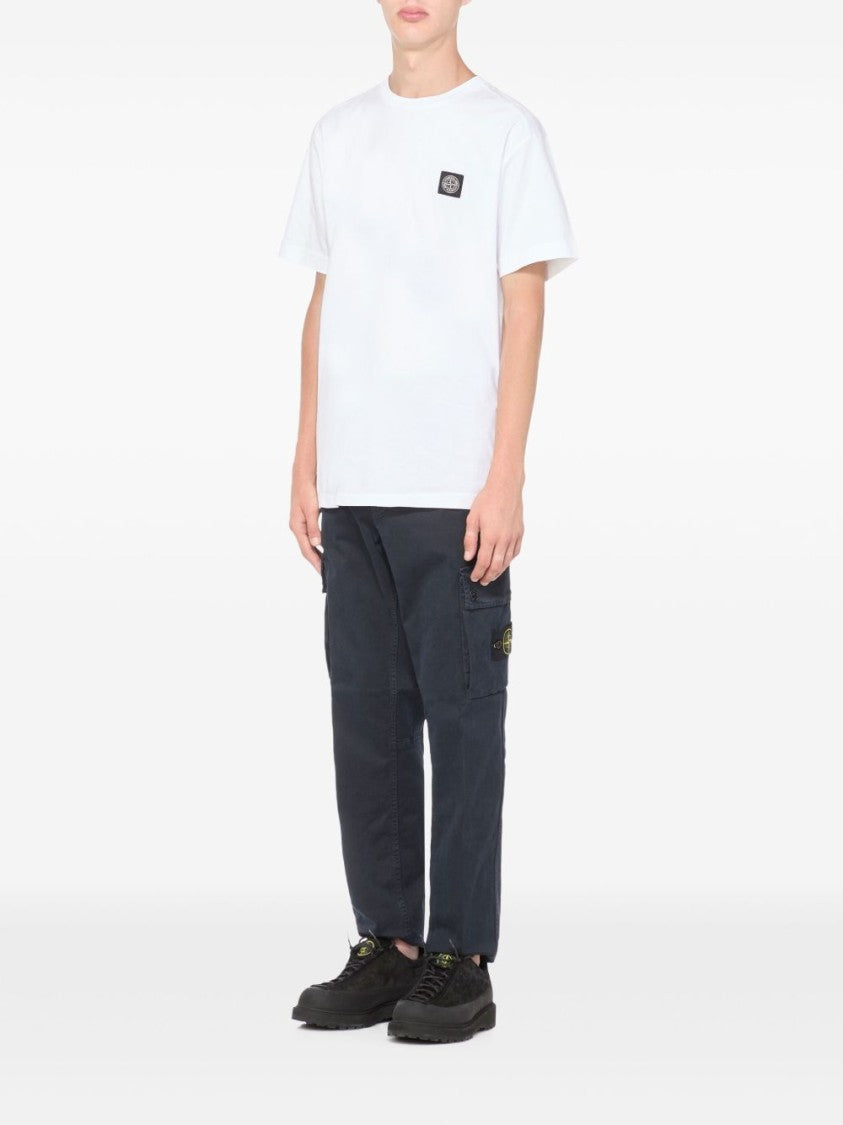 Stone Island Short-Sleeved Cotton Jersey T-Shirt With Logo Patch