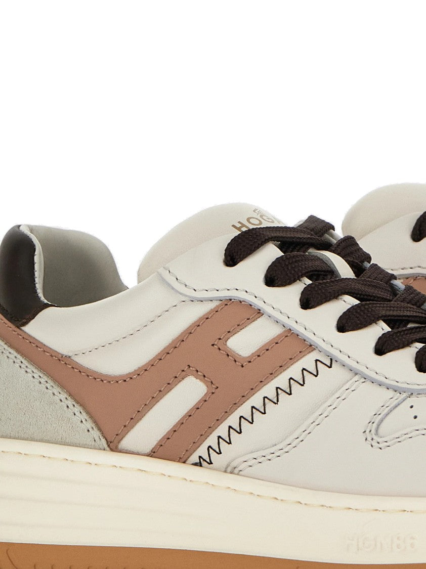 Hogan Low-Top Nappa Leather Sneakers With Suede Inserts