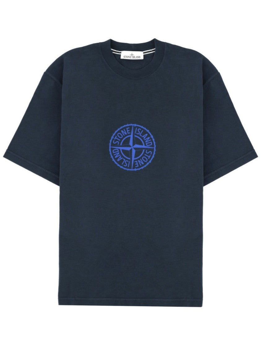 Stone Island Circular Logo Crew Neck T-Shirt