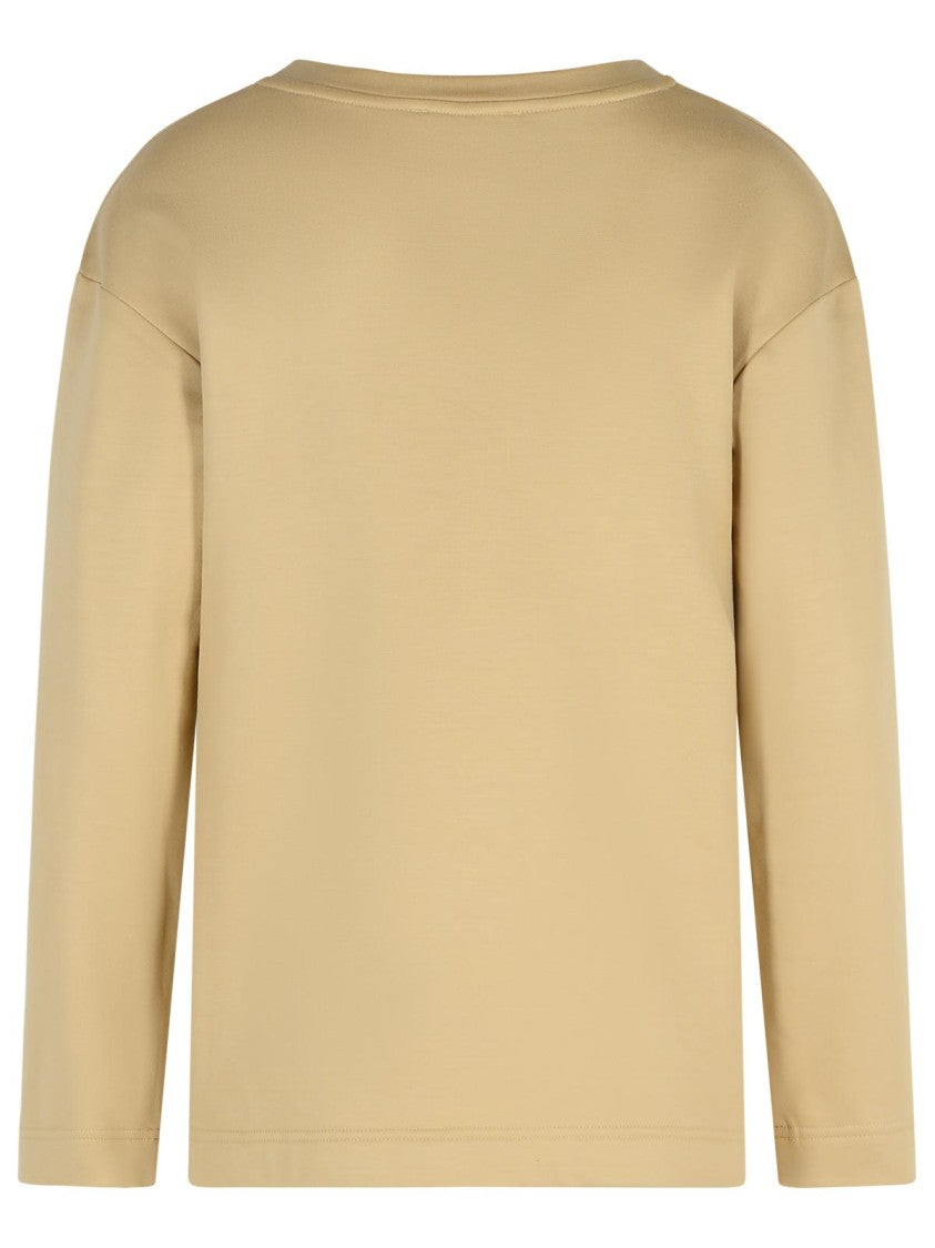 Max Mara 'Berma' Sweatshirt In Silk And Caramel Cotton