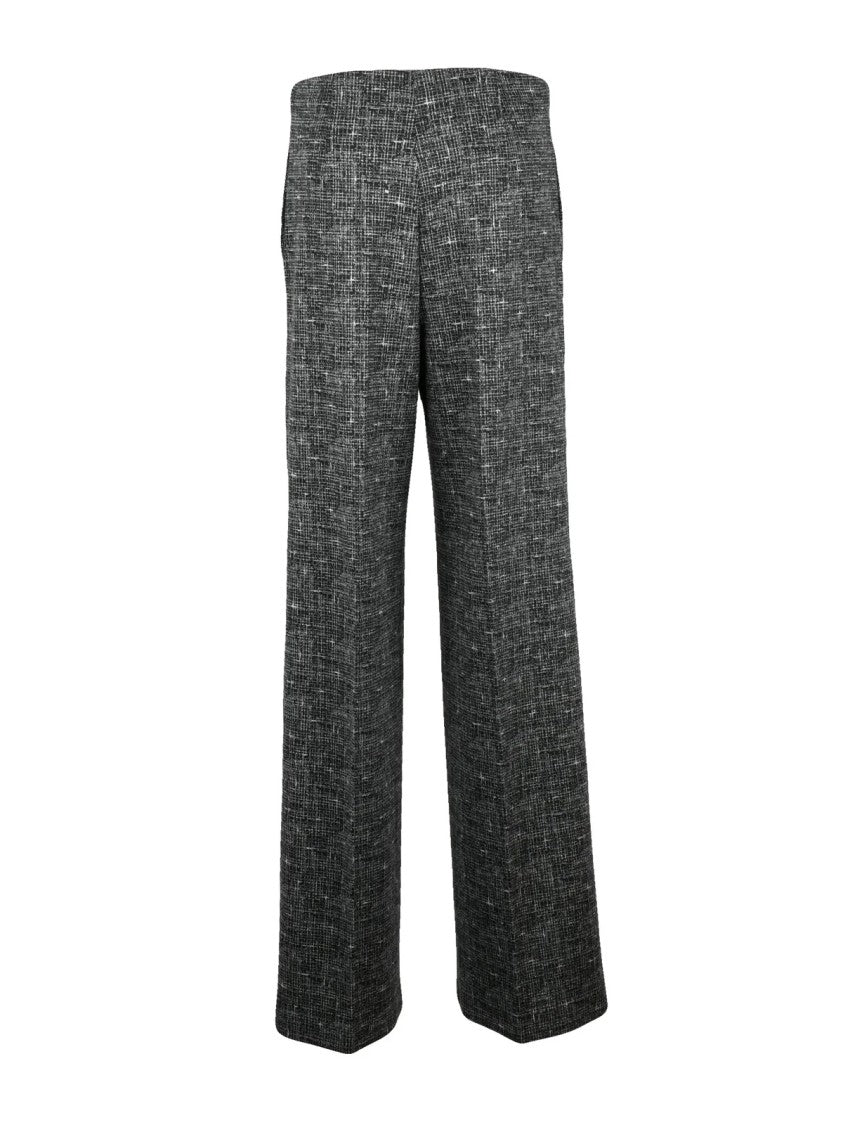 Mm By Max Mara Black Viscose-Blend High-Waist Pants