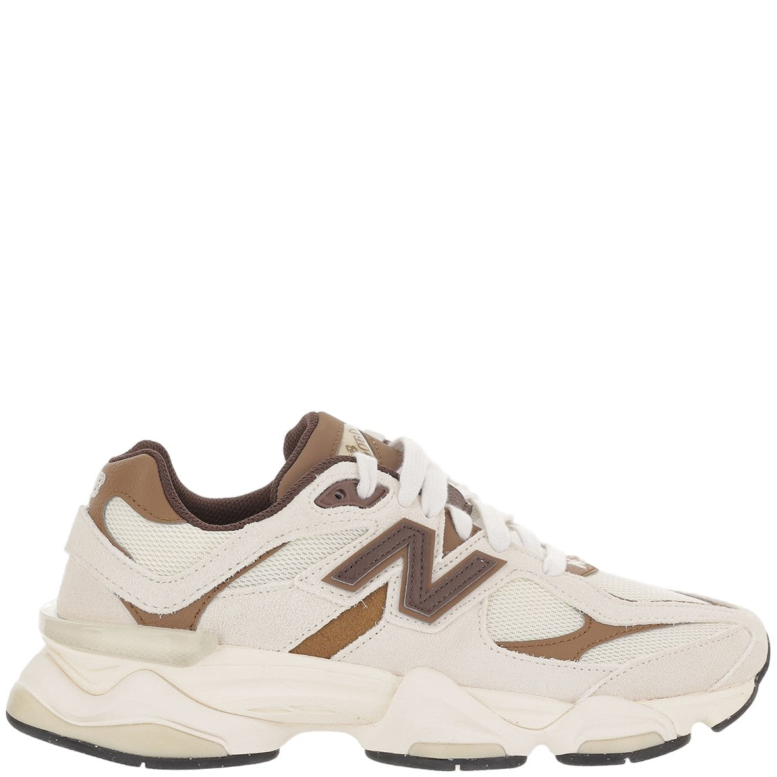 New Balance U90603eg White Brown Suede Mesh Chunky Sneakers
