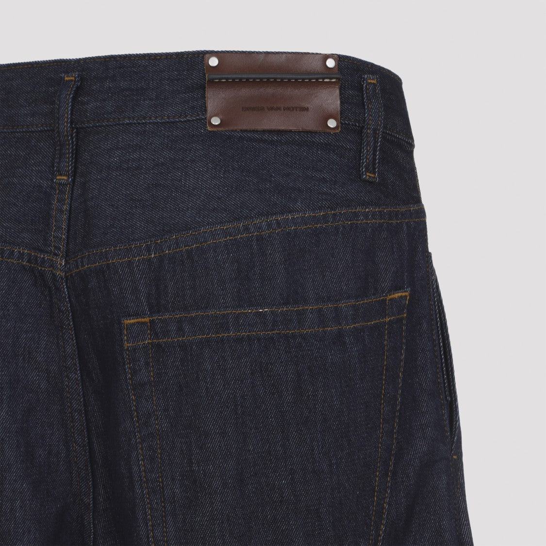 Dries Van Noten Wide-Leg High-Waist Black Jeans With Classic Five-Pocket Design