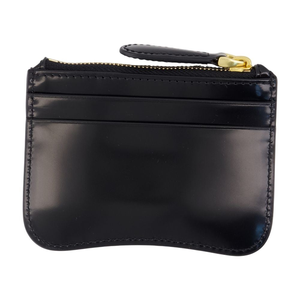 Ami Compact Calfskin Leather Cardholder With Zip Closure