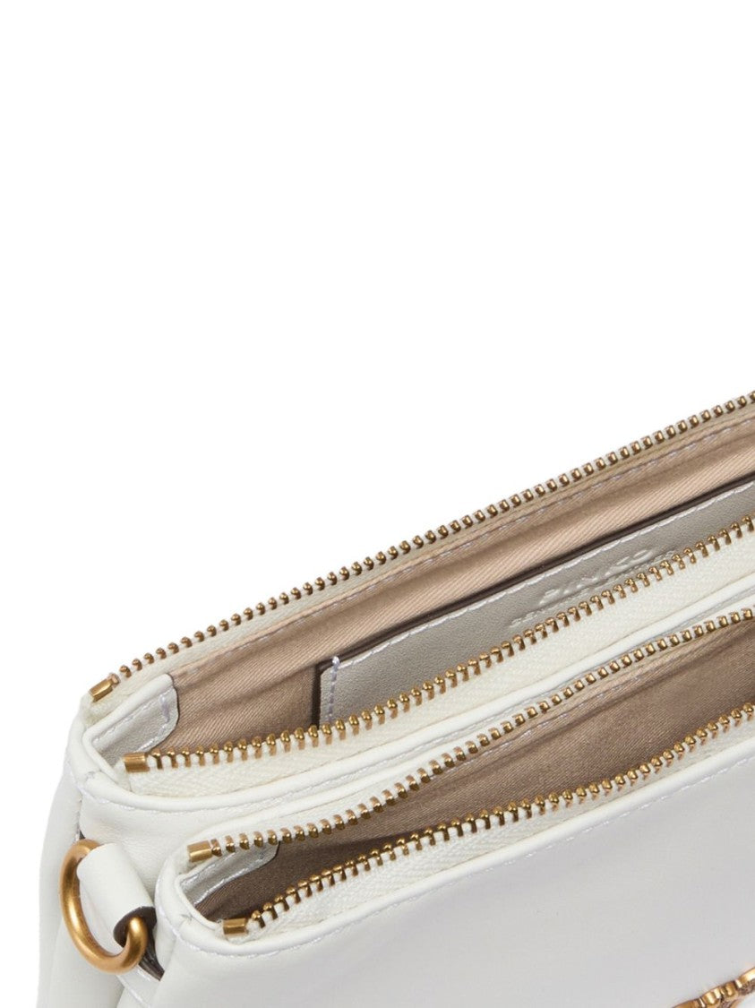 Pinko White Love Birds Shoulder Bag