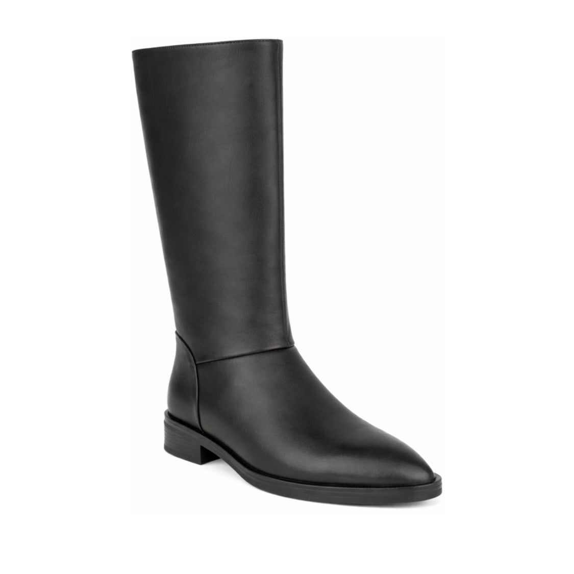 Linda Baumann Black Leather Tall Back Zip Boots