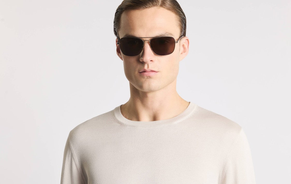 Fay Crew Neck Knitwear In Stucco Tone