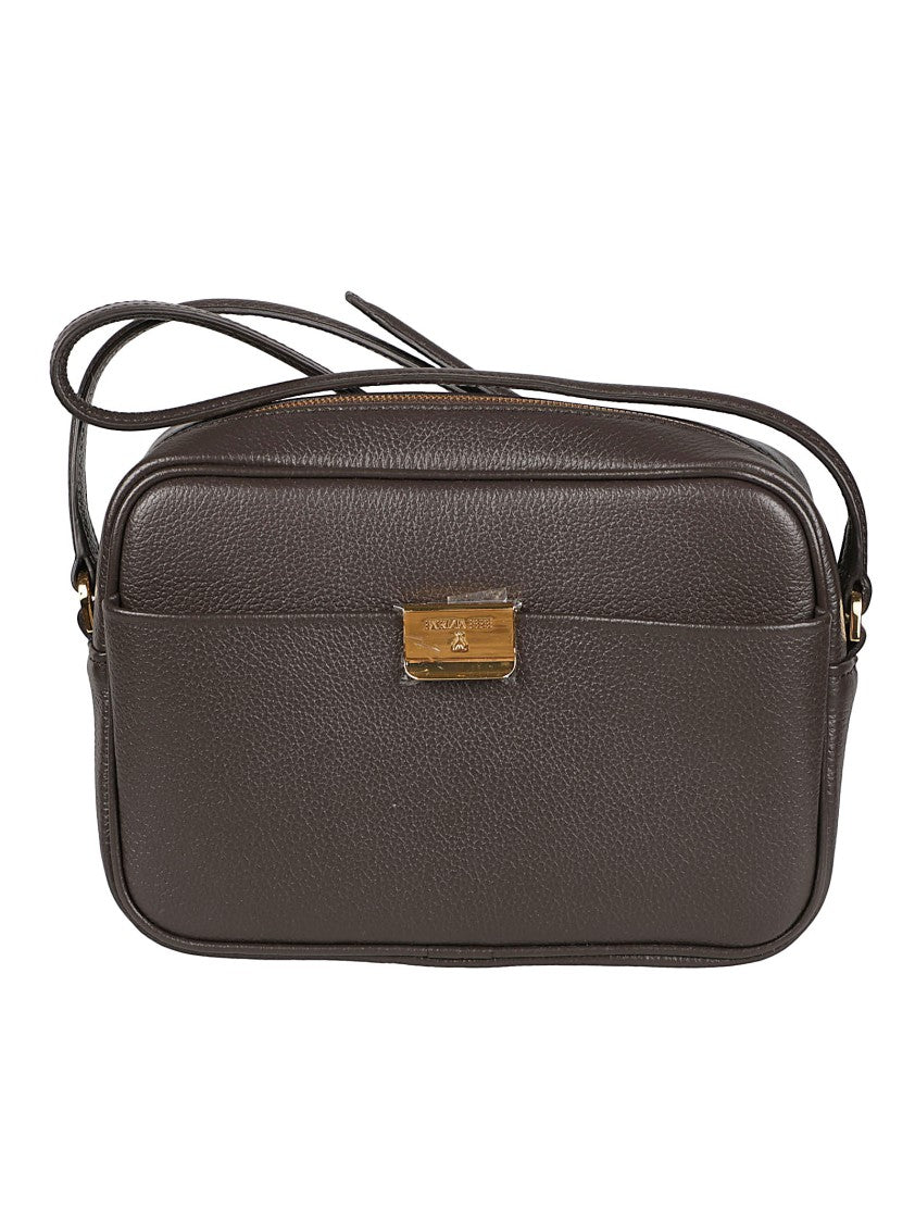 Patrizia Pepe All Day Textured Calfskin Shoulder Bag