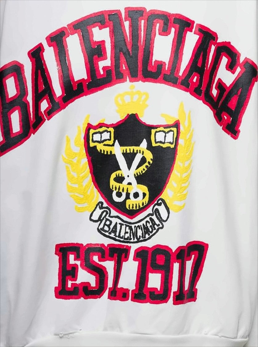 Balenciaga Extended Sleeve Sweatshirt With Graphic Print