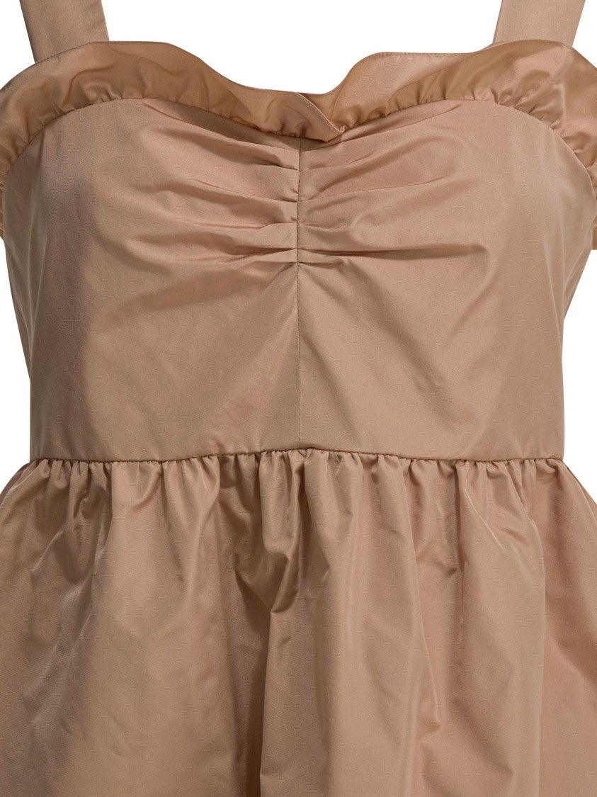 Chloé Balloon Midi Dress With Structured Bustier