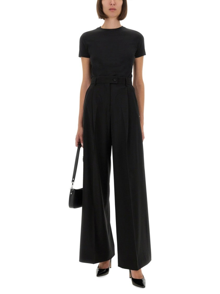 Sportmax High-Waisted Wide-Leg Pants With Tailored Pleats