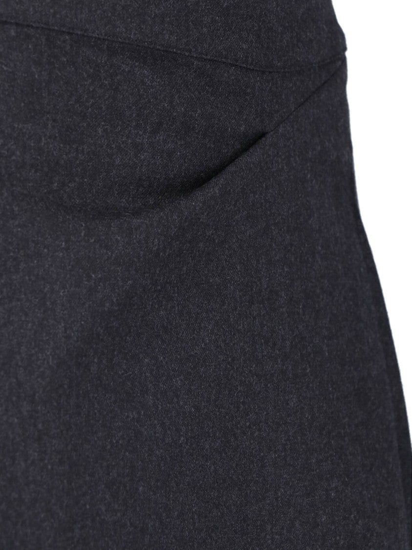 Victoria Beckham Asymmetrical Black Skirt With Subtle Texture