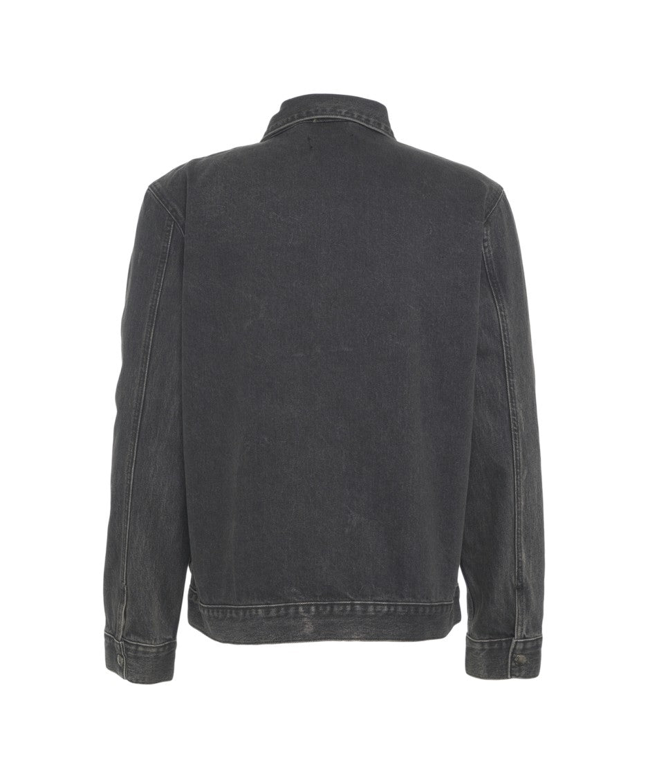 7 For All Mankind Denim Jacket With Full Zip Closure