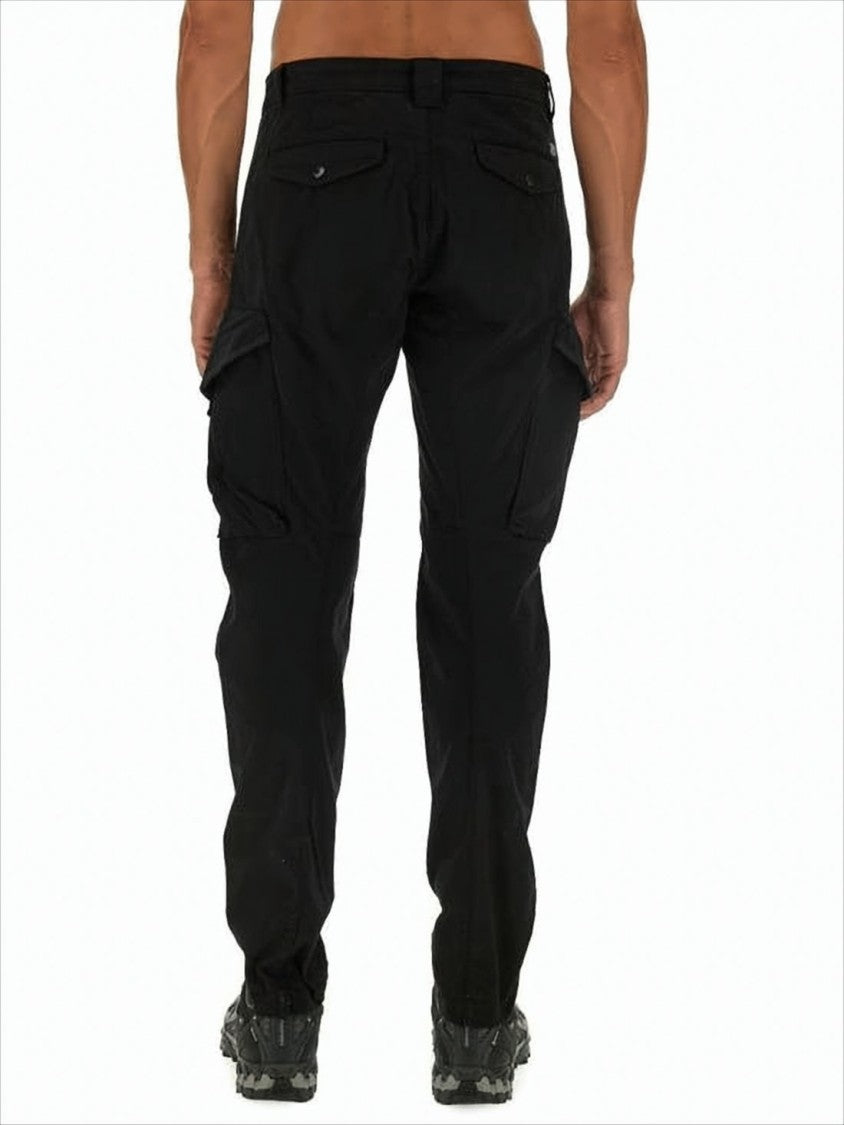 C.P. Company Tapered Cargo Pants With Functional Pockets And Button Closure